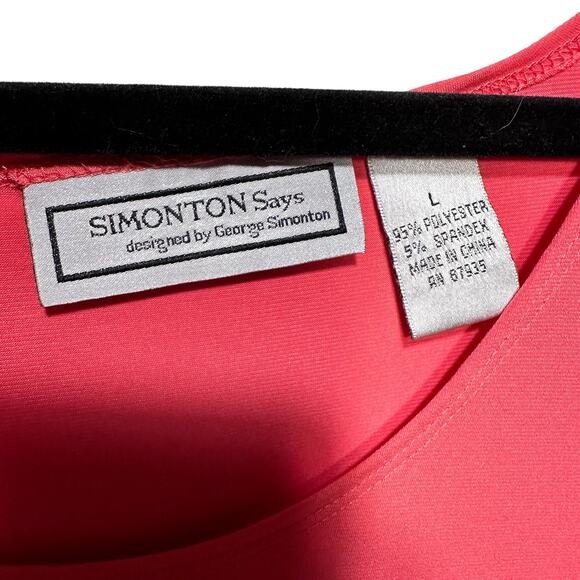 Simonton Says 2 Piece Leaf Print Blouse Tank Set Womens SZ L Sheer Spring Chic - Picture 9 of 11